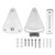 Stainless Steel Sliding Barn Door Latch Lock Set Hardware Accessory for Bathroom Bedroom