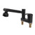 Swivel Faucet G1/2 Brass Digital Display Single Hole Lavatory Faucet for Bathroom Sink Black
