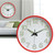 12 Inch Luminous Wall Clock Minimalist Round Quartz Clock for Bedroom Living Room Decoration Red