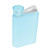 Flat Water Bottle Plastic Leak Proof Transparent Square Portable Paper Water Bottle 380ml Blue