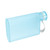 Flat Water Bottle Plastic Leak Proof Transparent Square Portable Paper Water Bottle 380ml Blue