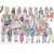 40 Sheets Planner Sticker Exquisite Girl Pattern Multipurpose Crapbooking Sticker for Journal Notebook Diary Type 2