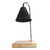 Candle Warmer Lamp Dimmable Decorative Electric Candle Warmer Lamp with Oak Base for Bedroom Living Room Office Black US Plug 110V