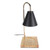 Candle Warmer Lamp Dimmable Decorative Electric Candle Warmer Lamp with Oak Base for Bedroom Living Room Office Black US Plug 110V