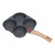 Egg Frying Pan Heat Sensitive Silicone Aluminium Pancake Frying Pan with Comfortable Handle for Omelettes Hamburger 4 Holes