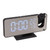 FM Radio LED Digital Smart Alarm Clock LED Digital Projection Alarm Clock for Bedroom Bedside Black Body Black Character