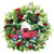 Christmas Truck Berry Wreath for Front Door Artificial Red Truck Pinecone Wreath Holiday Hanging Wreath for Indoor Outdoor Decor