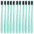 50Pcs Disposable Wheat Straw Toothbrush with Tube Portable Travel Toothbrush Oral CareGreen