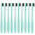50Pcs Disposable Wheat Straw Toothbrush with Tube Portable Travel Toothbrush Oral CareGreen