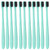 50Pcs Disposable Wheat Straw Toothbrush with Tube Portable Travel Toothbrush Oral CareGreen