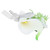 Artificial Flower Wedding Corsage Groom Bride Boutonniere Brooch Wedding Party DecorMilky White