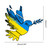 Peace in Ukraine Sticker Peace Dove Decoration Decal Sticker for Car Rear Window Refrigerator Furniture UV Resistant Sticker