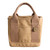 Lunch Tote Bag Canvas Solid Color Large Capacity Portable Lunch Cooler Bag for Sport Working Khaki