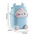 Desktop Trash Can Plastic Mini Lovely Living Room Dining Table Wastebasket with Lid for Home Light Blue Little Elk