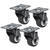 4PCS 1.5 Inch Universal Wheel 360° Rotation Heavy Caster Silence Cart Chair Caster for Furniture