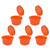 5Pcs 50ml Coffee Capsule Reusable Coffee Filter Cup with Spoon for DOLCE GUSTO Coffee MachineOrange