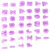 40pcs Letter And Number Chocolate Mold Plastic Molds Cake Maker Printing Mold