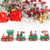 Cute Christmas Train Rail Car Compartment Toy Christmas Decoration Ornament Children Gift Green