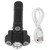 LED Outdoor Flashlight Three Heads Design Portable Waterproof Rotary Focusing Rechargeable Cycling Torch for Camping
