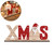 Christmas Wooden Santa Claus Snowman Snowflakes Letter Decoration Table Ornament Letters Sign Christmas Party Decoration