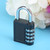 Home Zinc Alloy 4 Digits Combination Lock Anti Theft Coded Lock for Gym School Wardrobe