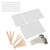 100Pcs 15cm Candle Wicks100Pcs Double Sided Wicks Stickers50Pcs Candle Shells10Pcs Wood Wicks Holders(Plastic Heart Shape White Bottom Sticker)