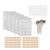 100Pcs 15cm Candle Wicks100Pcs Double Sided Wicks Stickers50Pcs Candle Shells10Pcs Wood Wicks Holders(Plastic Heart Shape White Bottom Sticker)
