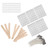 100Pcs 15cm Candle Wicks100Pcs Double Sided Wicks Stickers50Pcs Candle Shells10Pcs Wood Wicks Holders(Plastic Heart Shape White Bottom Sticker)