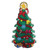 LED Christmas Decoration Light PVC Lighted Festival Window Silhouette Christmas Tree Lamp with Suction Cup for Decoration