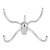 DN25 G1 Female Thread Waterscape Rotating Nozzle Stainless Steel 4 Arm Sprinkler Rotating Fountain Sprinkler