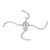 DN25 G1 Female Thread Waterscape Rotating Nozzle Stainless Steel 4 Arm Sprinkler Rotating Fountain Sprinkler