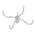 DN25 G1 Female Thread Waterscape Rotating Nozzle Stainless Steel 4 Arm Sprinkler Rotating Fountain Sprinkler
