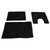 3PCS/Set Bathroom Rug Soft Anti Slip Floor Carpet Bathtub Mat Toilet Mat for Home Bathroom DecorBlack