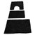 3PCS/Set Bathroom Rug Soft Anti Slip Floor Carpet Bathtub Mat Toilet Mat for Home Bathroom DecorBlack