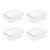 4pcs Frozen Meat Box Good Sealing Food Grade Refrigerator Storage Container Food Preservation Organizer Box