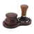 Coffee Hammer Tamping Kit Walnut Stainless Steel Tamper Distributor Set with Universal Base for Kitchen 58mm/2.3in
