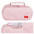 Pencil Case High Capacity Canvas Multifunction Double Zippers Multilayer Stationery Storage Bag Pink
