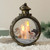 LED Candle Light Round Retro Small Glass Plastic Led Element Christmas Candle Decoration for Home Bronze Snowman