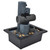 Indoor Water Fountain with LED Lights Tabletop Resin Stacked Rocks Waterfall Fountain for Home Office DecorAU Plug 220-240V
