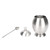Egg Shaped Condiment Container Stainless Steel with Spoon Oval Condiment Jar For Spice Sugar Kitchen Resturant