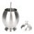 Egg Shaped Condiment Container Stainless Steel with Spoon Oval Condiment Jar For Spice Sugar Kitchen Resturant