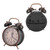 4in Retro Alarm Clock Desktop Clock with Night Light Double Twin Bell for Home Use