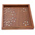 Traditional Wooden Tea Plate Coffee Fruits Snacks Serving Tray Dish for Home Restaurant 18*18cm