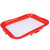 Food Preservation Tray with Stretch Cover Long Lasting Freshness Food Grade Stackable Preservation Tray for Meat Vegetables Tetragonum Red