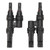 Solar Branch Connectors 3 Way T Type 1 to 2 Connector for Parallel Connection Between Solar Panels IP67 Waterproof