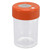 Magnifying Viewing Jar Multifunctional Waterproof Portable Magnifying Glass Storage Jar with LED Light for Tobacco Orange