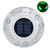 Solar Deck Lights Driveway Dock Lights 12 Led IP68 Waterproof Outdoor Warning Step Lights for Driveway Sidewalk Garden Pathway Yard Silver Green Light