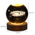 3D Crystal Ball Night Light Inner Carved Luminous Glass Ball Ornament with Wooden Base for Home Decor