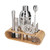 12Pcs Bartender Kit Stainless Steel Anti Leakage Easy Cleaning Bar Tool 750ml Cocktail Shaker Tool Set