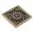 Copper Floor Drain Squared Retro Large Flow Odor Proof Shower Drain for Bathroom